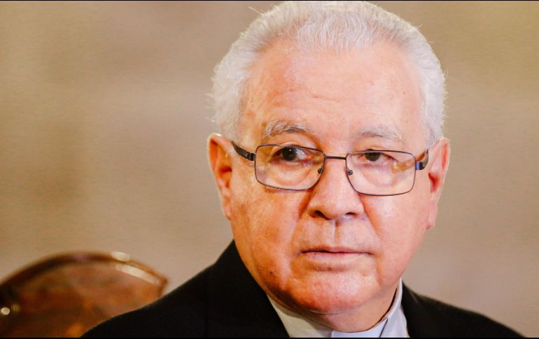 Francisco Robles Ortega ofreció una conferencia de prensa después de su misa. EL INFORMADOR/G. GALLO