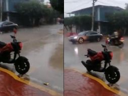El accidente fue captado por una persona que grababa la lluvia. ESPECIAL