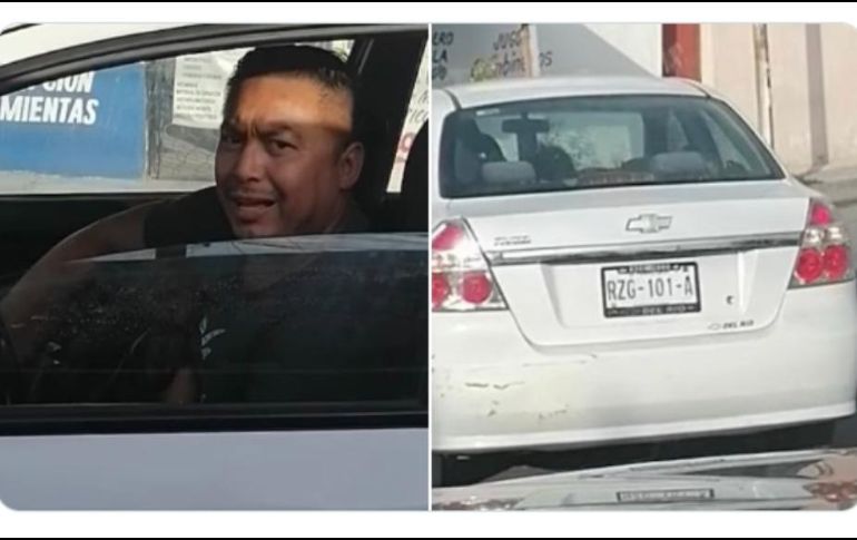 En el video además se logró capturar el número de placas del vehículo y el rostro del agresor. ESPECIAL