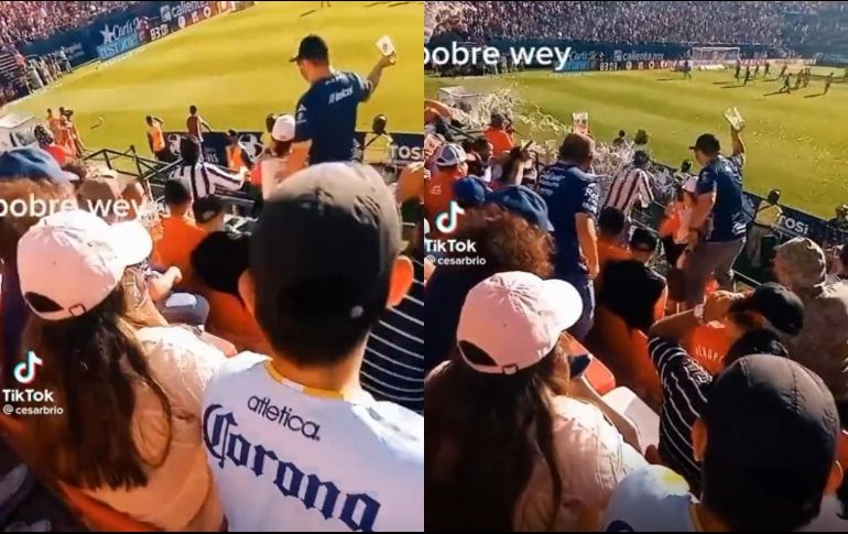 El video se ha hecho viral y muchos han reprobado la actitud de los aficionados del Atlético San Luis. ESPECIAL