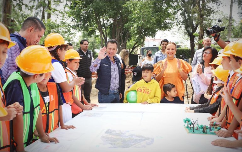 Con una inversión de 3.5 millones de pesos, el proyecto ejecutivo integra las propuestas de niños y niñas de la Escuela Primaria Cristóbal Colón y la casa hogar Ministerio de Amor. ESPECIAL/Gobierno de Guadalajara