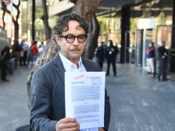 Quadri acudió a las oficinas de la FGR a presentar la denuncia contra López Obrador. TWITTER / @g_quadri