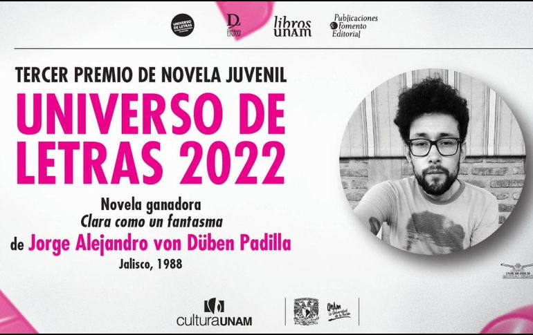 Jorge Alejandro von-Düben Padilla, el ganador, lleva más de una década dedicándose a la escritura. ESPECIAL / UNAM