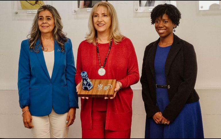Durante la rueda de prensa estuvo presente la cónsul Regional de Prensa y Cultura, Brittany Thompson, quien agradeció la colaboración de María José Fletcher. EL INFORMADOR/G. Gallo