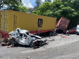Este jueves ocurrió un choque múltiple en la Carretera a Chapala. ESPECIAL