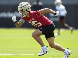 George Kittle espera que la afición en el estadio Azteca se vuelque a favor de ellos. AFP/T. Henderson