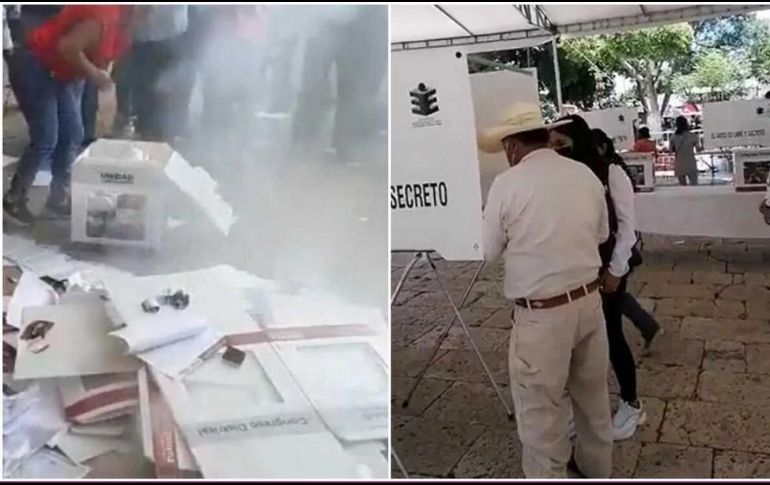 Entre acusaciones de acarreo y actos violentos transcurrió la jornada de este sábado. ESPECIAL/CAPTURAS DE VIDEO