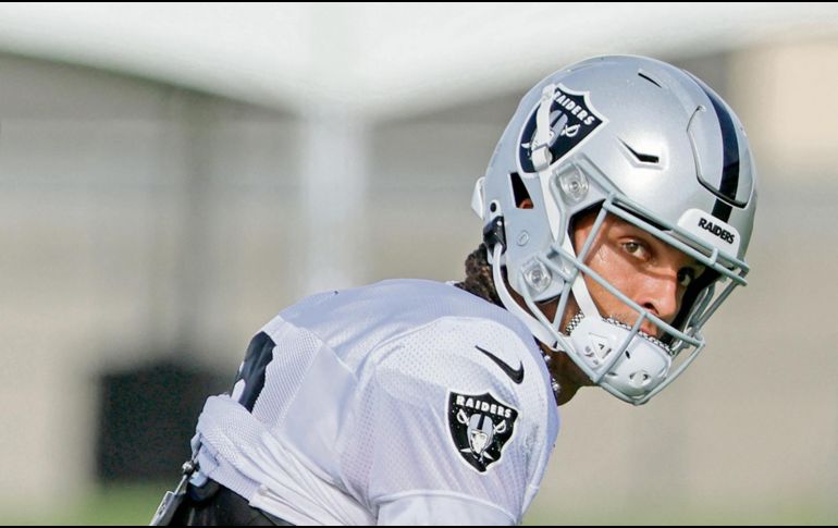 Mack Hollins es una de las caras nuevas en los Raiders y hoy podría recibir oportunidades en el juego del Salón de la Fama. AFP/E. Miller