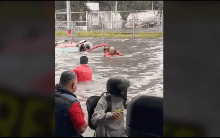 Al final del video se observa a la pareja de adultos mayores y a su mascota sanos y salvos. TIKTOK / aureliorubioar7