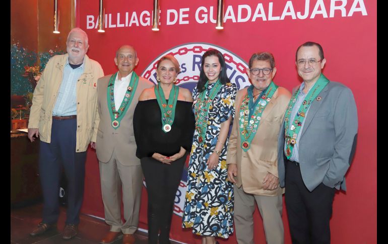 Massimo Pampaloni, Fernando Brizuela, Lorenza Dipp, Amparo León, Marco De la Barrera y Gabriel Pérez. GENTE BIEN JALISCO/Claudio Jimeno