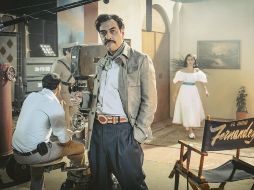El actor, en el papel de Emilio “El Indio” Fernández, durante el rodaje de la serie “María Félix: La Doña”. CORTESÍA