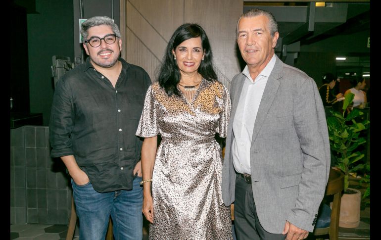 Fernando Vela, Lorena Hecht y Jorge de Alba Rulfo. GENTE BIEN JALISCO/Jorge Soltero