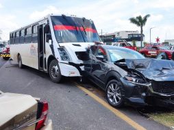 En la vialidad se cerró un carril con sentido hacía Guadalajara lo que ocasiona tráfico en la zona. CORTESÍA/ PC Zapopan