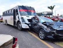En la vialidad se cerró un carril con sentido hacía Guadalajara lo que ocasiona tráfico en la zona. CORTESÍA/ PC Zapopan