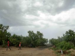 Se detuvieron las labores para no arriesgar a los elementos que llevan a cabo tareas de limpieza, desagüe y desazolve. EFE/D. Sánchez