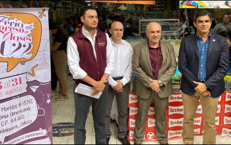 Sebastián Hernández, titular de Profeco en Guadalajara, durante la presentación de la Feria de Regreso a Clases. EL INFORMADOR/J. Velazco