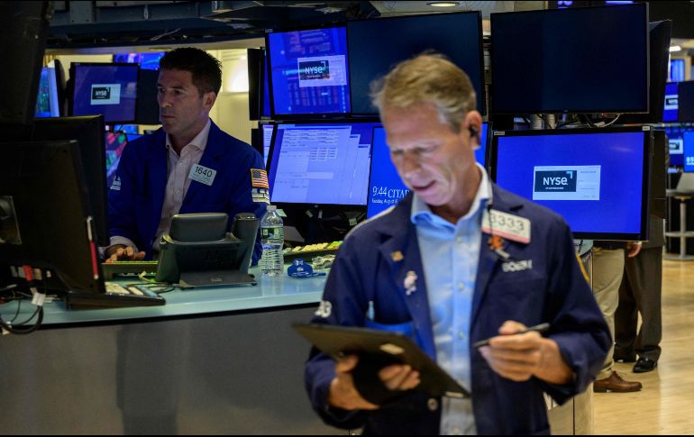 Al cierre de este martes, el índice principal Dow Jones ganó 0.71%, a 34 mil 152.01 puntos. AFP/A. Weiss
