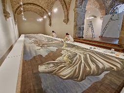 El mural del maestro Flores destaca por su detalle y tamaño, pues mide 15 x 2.8 m. CORTESÍA