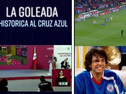 En una de las conferencias del Presidente de fondo se ve uno de los goles anotados por el América mientras López Obrador dice: 