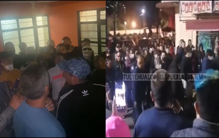 El sacerdote, quien se resguardaba al interior de su parroquia , fue vitoreado por vecinos de la alcaldía mexiquense. FOTO: ESPECIAL