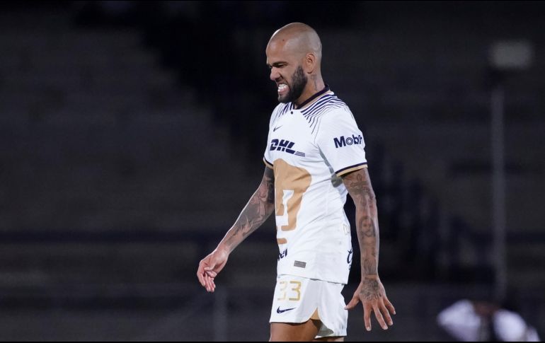 En los seis juegos que ha disputado desde su llegada en este Apertura 2022, Dani Alves ha jugado todos los minutos disponibles, pero Pumas no ha ganado. IMAGO7