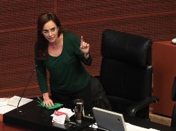 La senadora por Sonora que ganó su escaño postulada por Morena y luego desertó y se fue al PAN. ARCHIVO/SUN
