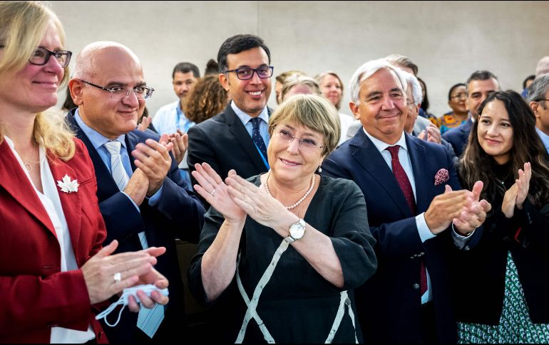 Michelle Bachelet propuso a México implementar las recomendaciones de organismos internacionales en materia de seguridad. AFP/F. Coffrini