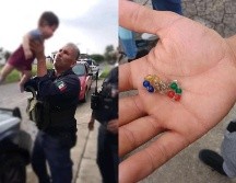 Con las labores de primeros auxilios por parte del oficial, el pequeño pudo respirar con normalidad, ya que expulsó un pequeño rosario con cuentas en color verde, rojo, amarillo y azul. ESPECIAL