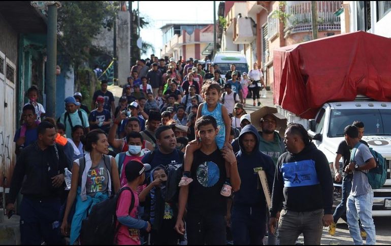 Una nueva caravana con unos 400 migrantes partió este viernes desde Tapachula, y espera llegar en próximos días a Oaxaca. EFE/ J. Blanco