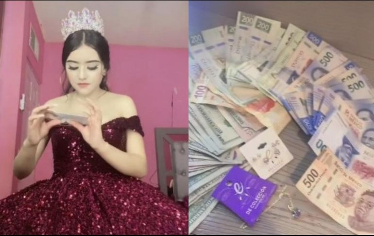 Incluso, al abrir uno de sus regalos vio que era un billete de 500 pesos pero estaba algo roto a lo que la joven expresó “esto no vale” y lo lanzó. ESPECIAL