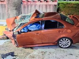 Los jóvenes viajaban en un Mitsubishi Lancer, modelo 2011. ESPECIAL