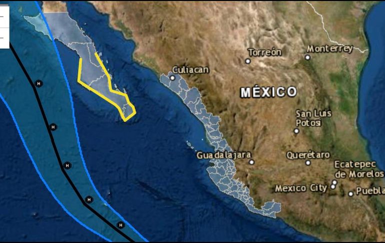 Son seis los estados alertados por Protección Civil Nacional debido al huracán 