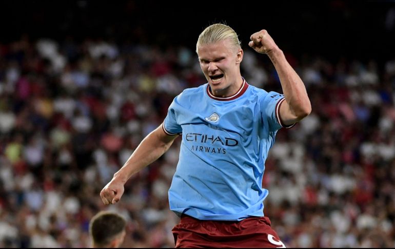 Erling Haaland no para de hacer goles. AFP/C. QUICLER