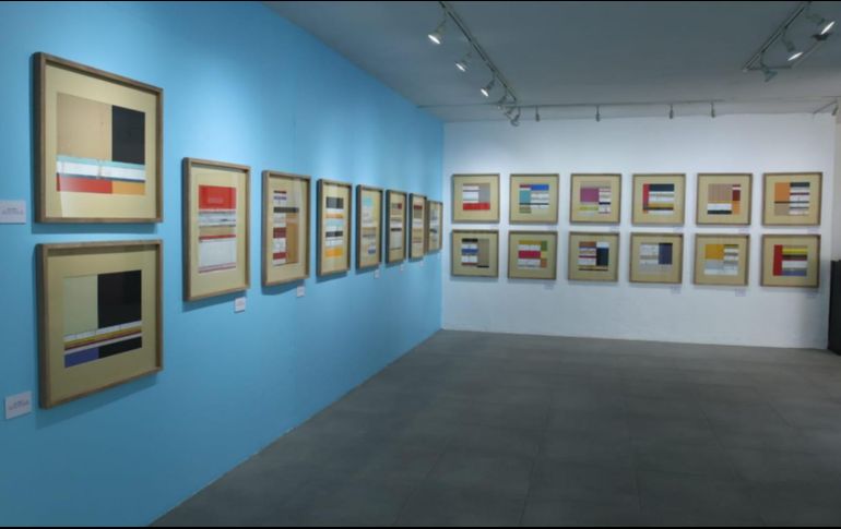 La galería está compuesta por 58 distintas obras y 2 instalaciones que retratan una sinfonía geométrica, colorida e hilada en una composición que une las piezas creando una estructura con visión estética, abstracta y minimalista. CORTESÍA / Cultura de Zapopan