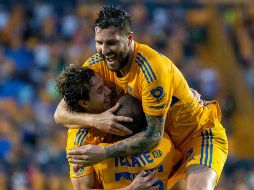 Gignac anotó el segundo gol de los Tigres. Los otros fueron obra de Vopi y Thauvin. EFE/M. Sierra