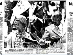 La primera visita de la Reina Isabel II a México ocurrió el 24 de febrero de 1975. EL INFORMADOR/ ARCHIVO