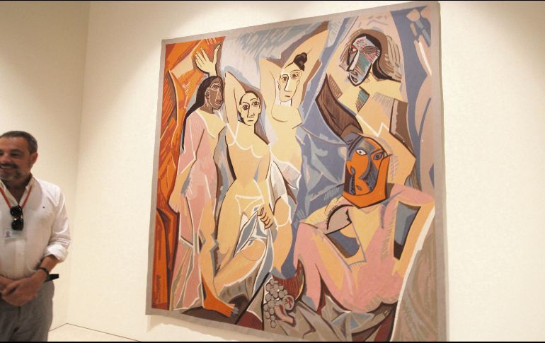 Tapiz que replica a la perfección la obra “Las señoritas de Avignon” de Pablo Picasso, que se encuentra en el museo del pintor en la ciudad de Málaga, España. EL INFORMADOR/ F. González