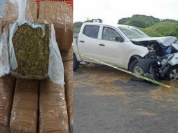Luego de recibir el reporte del accidente, los agentes de la policía asistieron al lugar, sin imaginarse que de ahí saldrían con un detenido por posesión de marihuana. ESPECIAL