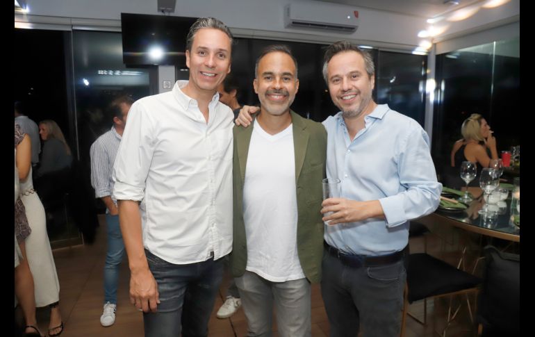 Alejandre González, Juan Carlos Calderón y Roberto Martínez. GENTE BIEN JALISCO/Claudio Jimeno