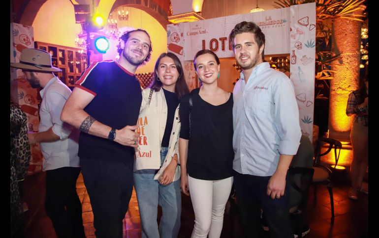 Lorenzo Principato, Katia del Río, Andréa Pérez Peláez y Ricardo Castañeda. GENTE BIEN JALISCO/Antonio Martínez
