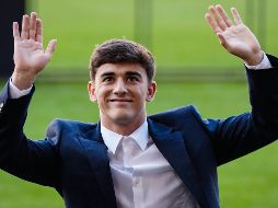 Gavi firmó un contrato que lo blindará con el Barcelona. EFE/E. Fontcuberta