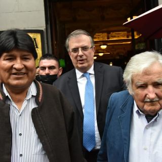 15 de septiembre: Previo al Grito, Ebrard come con Evo Morales y José Mujica