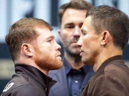 Saúl Álvarez aseguró que ha dejado atrás la derrota que sufrió ante Dmitry Bivol y se dijo totalmente concentrado y contento de enfrentarse ante Golovkin.  AFP/S. MARCUS