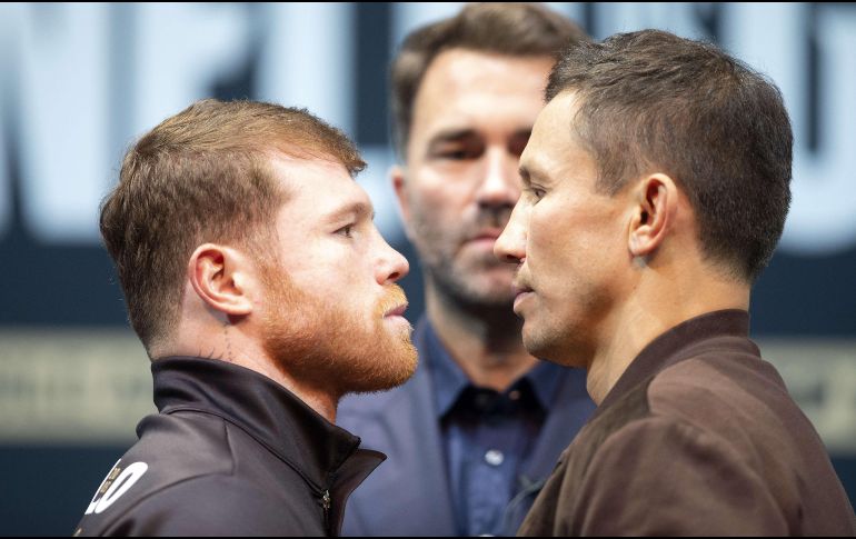 Saúl Álvarez aseguró que ha dejado atrás la derrota que sufrió ante Dmitry Bivol y se dijo totalmente concentrado y contento de enfrentarse ante Golovkin.  AFP/S. MARCUS
