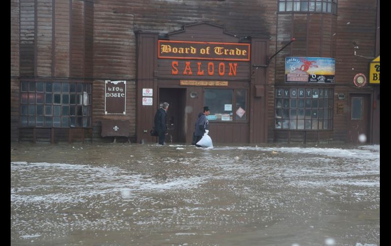 Las imágenes en las redes sociales mostraban daños considerables en el pueblo costero de Golovin. AP/P. Fagerstrom