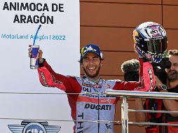 Enea Bastianini consigue su cuarto triunfo en el Campeonato Mundial de MotoGP. AFP