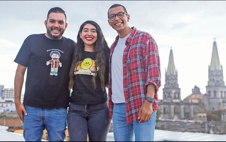 Omar Martín, de la corriente ADE; Zoé García, de Proyecto U; y Raúl Carvajal, de Movimiento Índigo, presentaron sus propuestas. EL INFORMADOR/ A. Zepeda