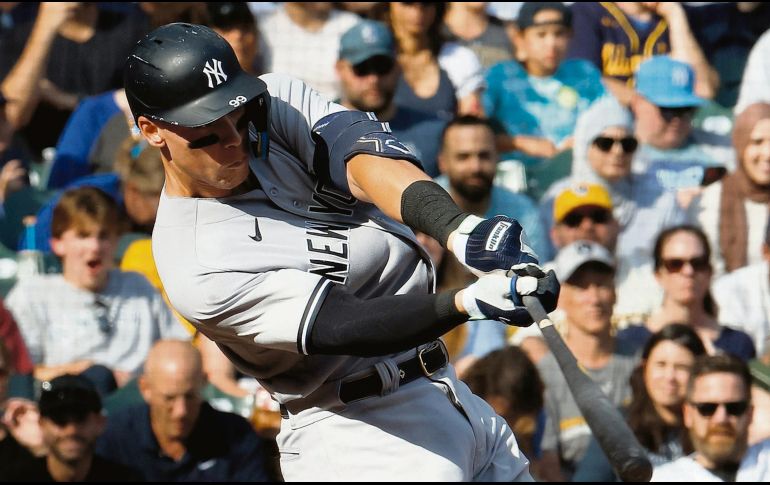 Aaron Judge está cerca de establecer un nuevo récord de cuadrangulares en la Liga Americana. La marca actual, de 61, le pertenece a Roger Maris y está vigente desde 1961. AFP