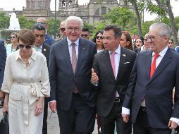 El Presidente de Alemania, su esposa y la delegación que lo acompañaba, en conjunto con las autoridades locales, recorrieron distintos puntos emblemáticos del Centro Histórico. EL INFORMADOR/A. Camacho