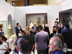 En la ceremonia de apertura participaron el director general del INAH, Diego Prieto Hernández, la directora del MNCM, Alejandra Gómez Colorado, entre otros. ESPECIAL / INAH